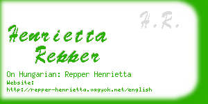 henrietta repper business card